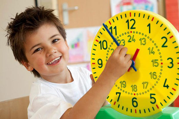 تصویر ساعت آموزشی برای آموزش کودکان ابتدایی